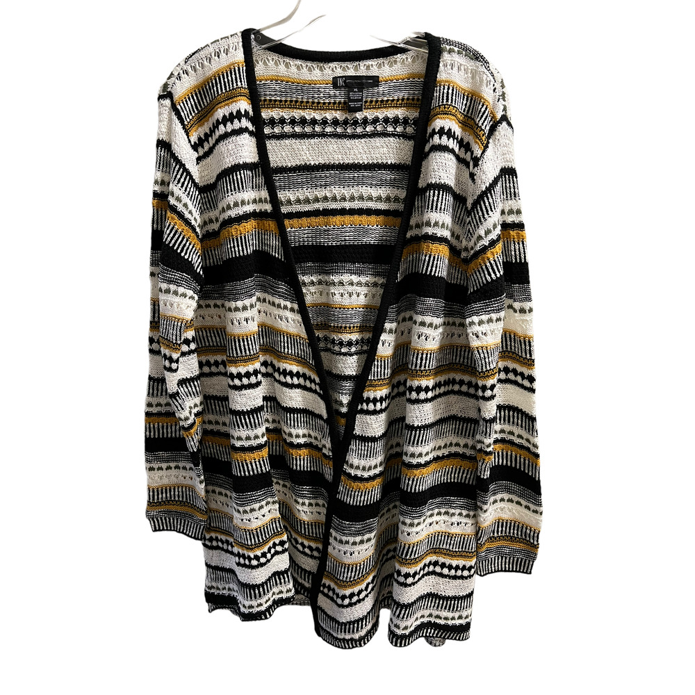 INC International Concept, Open Woven Stripes Cardigan, XL